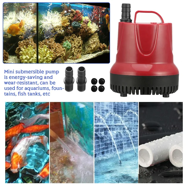 Vízszivattyú Mini Automatikus Merülő Szivattyú Néma Piszkos Vízátviteli Gép A Haltartály Úszómedencéhez 45W - Image 6