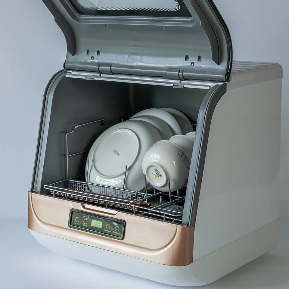 DWS-T05 Portable Countertop Dishwasher Compact Mini Dish Washer With 5-Liter Built-in Water Tank And Air-Dry Function 6