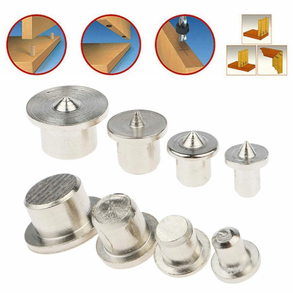 8Pcs Dowel And Tenon Multi Dowel Center Points Pin 6mm/8mm/10mm/12mm Center Point Set Wood Timber Marker