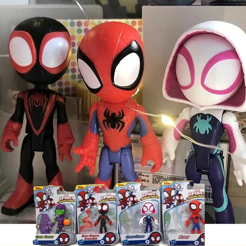 

Экшн-Фигурка Человека-паука Spidey, его удивительные друзья, Человек-паук, майль Моралес, Железный человек, Игрушечная машина, 4 дюйма, призрак, черная Питера