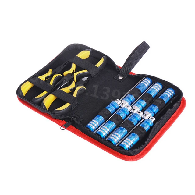 10 in 1 Tool Kit Box Set Screwdriver Screw Driver Hex Key 450 500 Pliers For  Transmitter Helicopter Plane RC Model Car Boat - AliExpress