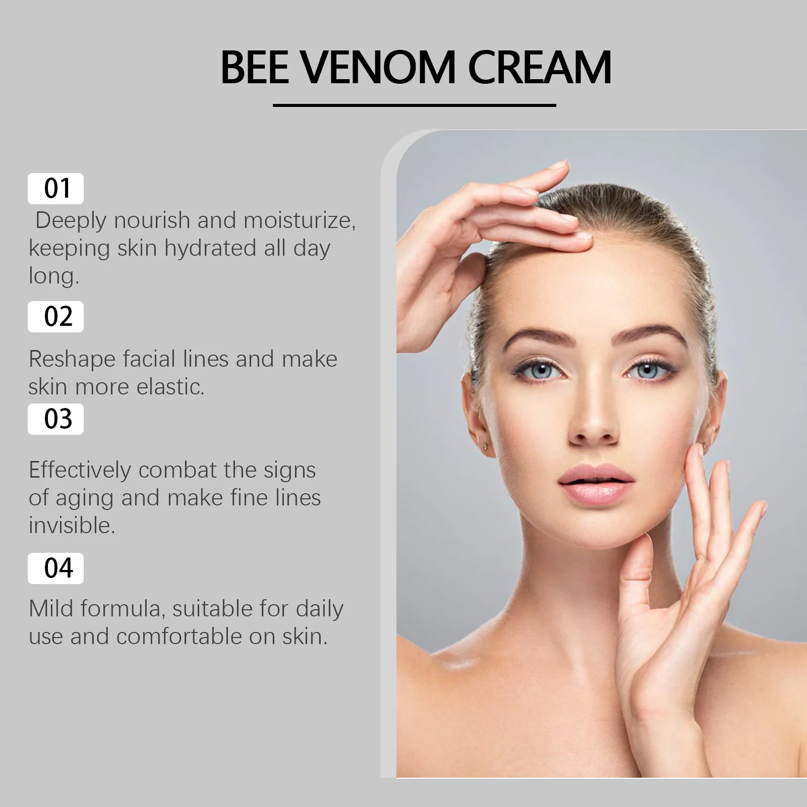 Bee Venom Cream Anti-Wrinkle Repair Redness Firming Lifting Anti Aging Fade Fine Line Moisturizing Smoothing Body Skin Care Gift - Image 3