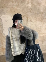 Design Sensation Letter Print Long Sve T-irt Women's Loose Casual Base Layer Top Korean Sle round Ne Commute Faion