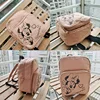 Disney Vintage Dark Pink Girl Canvas Backpack Sketch Minnie Mouse Cartoon Print Kids Backpack Brand Mini Baby Square Schoolbag 6