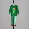 Xmas Matching Family Pajamas Elf Set 2025 Xmas Green Cotton Print Pjs Adult Child Clothing Outfit set Baby Jumpsuit+Dog Clothes 2