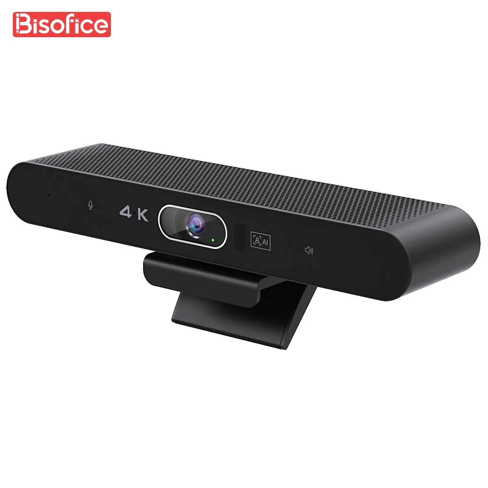 4K Camera USB Webcam HD Video Conference Camera with Microphone and Speaker AI Face Tracking Auto Focus 360&deg; Voice Pickup