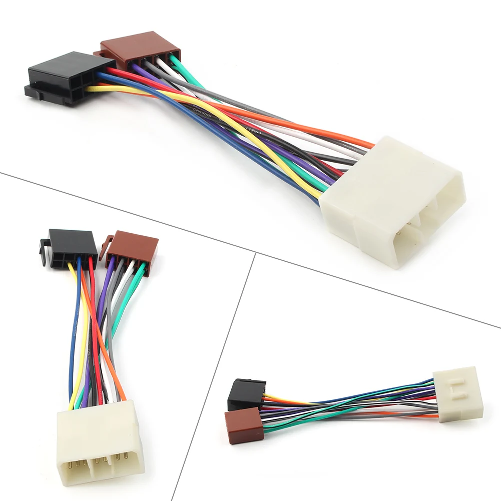Car ISO WIRING HARNESS stereo radio plug lead wire loom connector adaptor For Toyota Camry Corolla RAV4 Hilux Yaris Land Cruiser