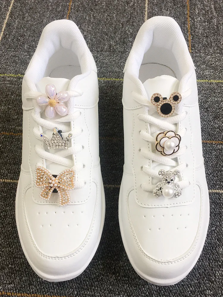 Luxury Jewelry Shoelace Decoration Diy Rhinestone Lace Buckle Decor Women Sneakers Accessories Metal Shoe Charms Decor For Laces