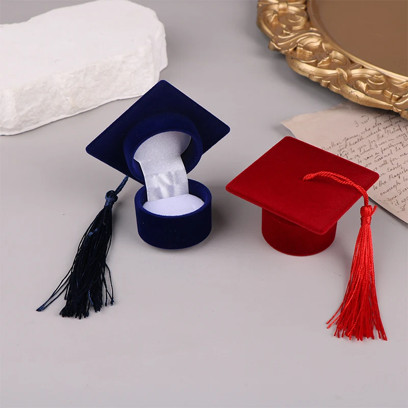 Creative Doctoral Hat Shape Ring Box Earrings Jewelry Storage Wedding Engagement Valentine's Day Gift Packaging Boxes – Detail 3