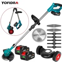 1500W 7 Inch Cordless Electric Lawn Mower Length Adjustable Handheld Rechargeable Garden Pruning Tools For Makita 18V Battery 1