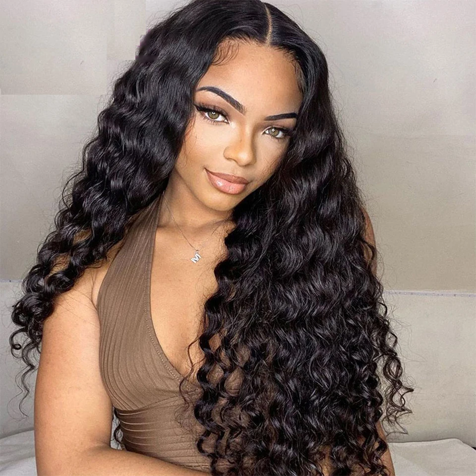 One Piece Clip In Human Hair Extensions With 5 Clips Deep Wave Brazilian 100% Remy Hair Clip Total One Piece/Set 100g