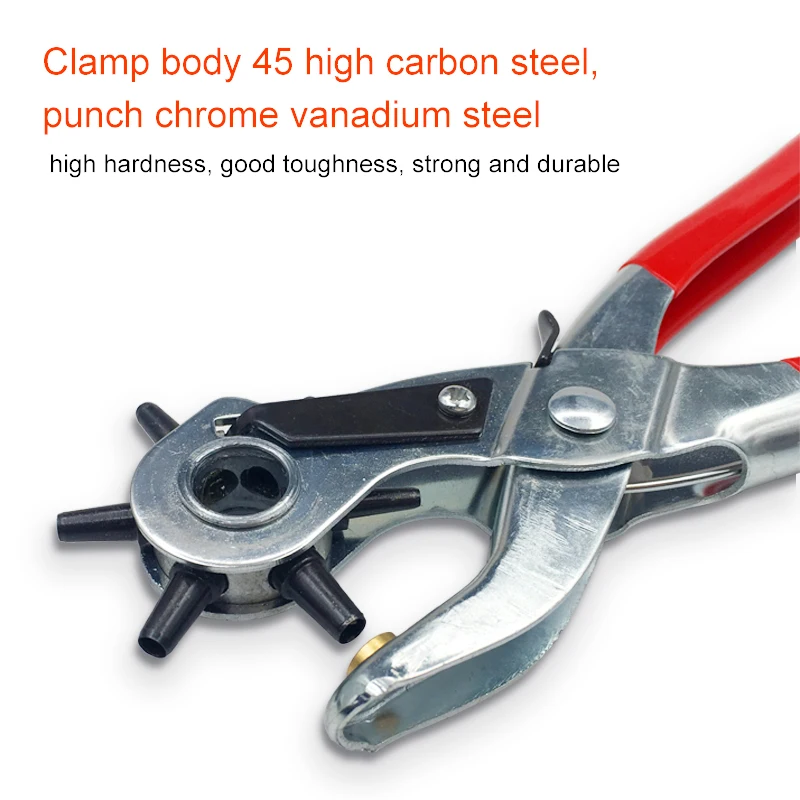 Multipurpose Hole Punch Plier Set High Hardness, Rotating Clothing