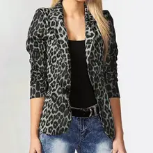 

Trendy Autumn Blazer Leopard Print All Match Casual Autumn Blazer Lady Blazer Autumn Blazer