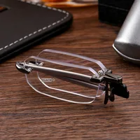 Foldable Rimless Reading Glasses Men Anti-blue Light Eyeglasses Women High Quality New Design Hyperopia Reader 1