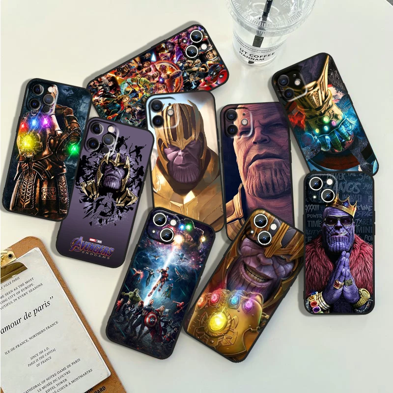 Hero Marvel Cool Thanos Custodia Per Telefono Per Apple Iphone 15 14 13 12 11 Pro Max Mini Xs Max X Xr 8 7 6 5 Silicone Black Shell Fundas