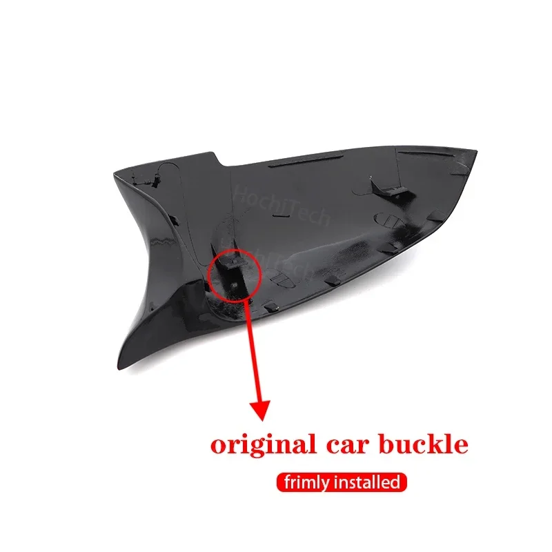 2x Carbon Fiber Look Black car Rearview Side Mirror cover Caps for BMW 5 6 7 Series F10 F11 F18 F07 F12 F13 F06 F01 F02 LCI
