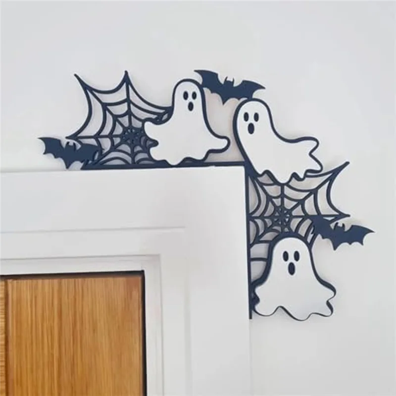 Halloween Door Frame Decoration, Halloween Door Corner Sign, Frame Decoration Statue