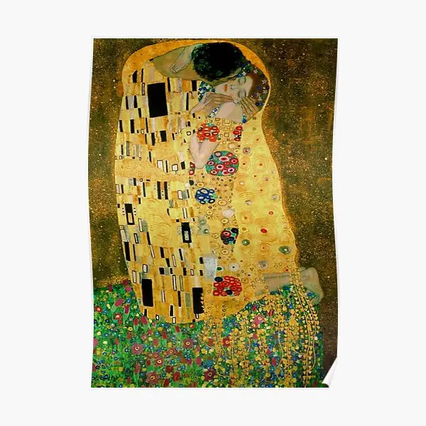 

Klimt The Kiss Original Painting Poster Wall Mural Modern Vintage Funny Decor Art Picture Room Decoration Home Print No Frame