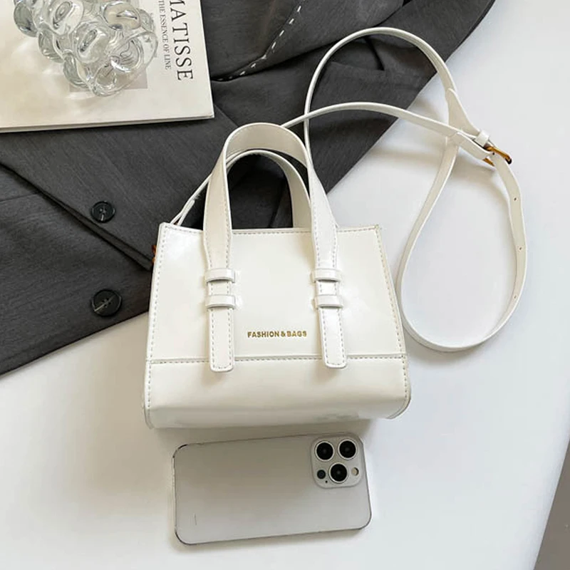 Rote Handtasche Marke Kleine Quadratische Tasche Für Frauen Einfarbig Pu Leder Schulter Umhängetasche Dame Schwarz Kaffee Sac EIN Haupt Tote – Detail 29