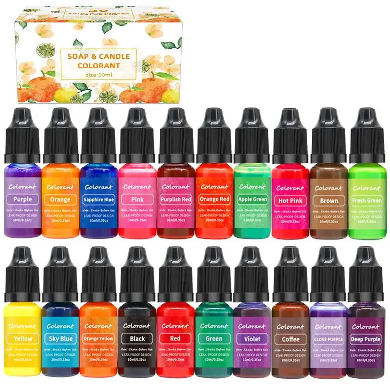 1 Box Candle Soap Pigment Liquid Colorant For DIY Candle Soap Resin Coloring Dye Hademade Craft Jewelry Making Supplies candle dyes kit,candle dyes pigment