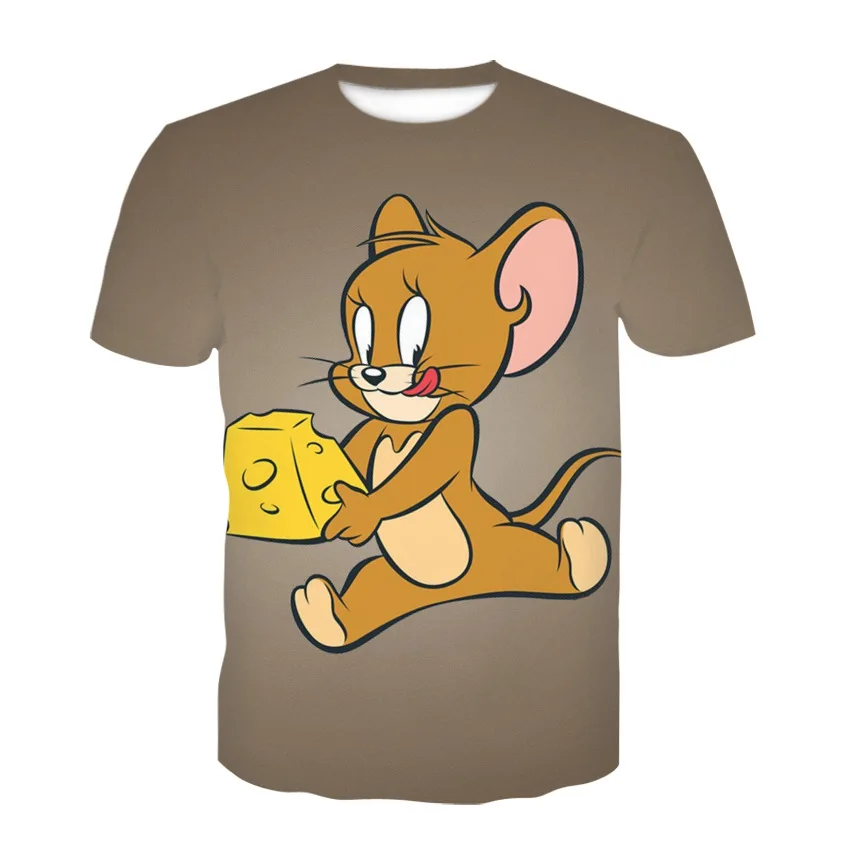 t shirt design 2022 New Summer Cartoon Pattern Tom and Jerry 3D child T-shirt Kawaii Kids T shirts Summer Casual Baby Clothes birthday baggy t shirt T-Shirts