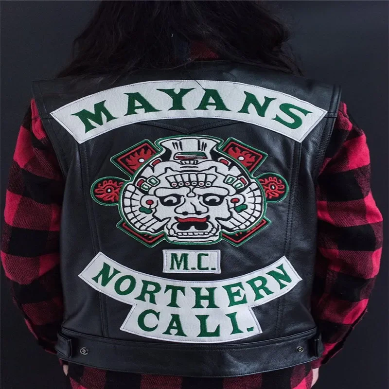 

Sons of anarchy Motorcycle Leather Vest Black Punk Jacket Fashion 2021 Father PU Jacket Cloth Gift For Party Cool Boyfriend