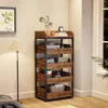 Wood Fruit and Vegetable Storage Rack, 5-Tier Pull-Out Snack Stand Fruit Basket Stand, Utility Shelf Organizer for Kitchen 5