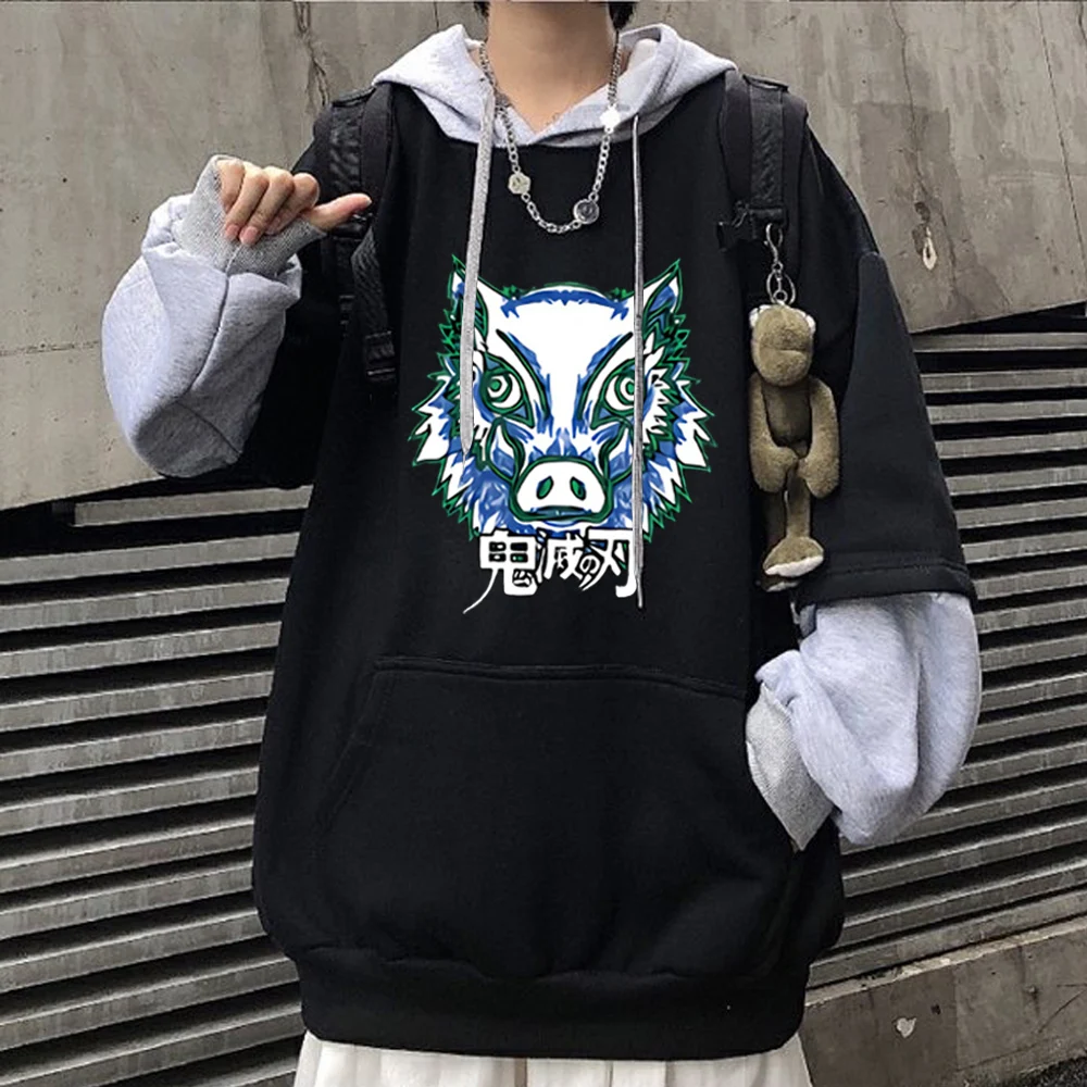 Anime Demon Slayer Hoodies Kyojuro Rengoku Sweatshirt Men Women Streetwear Hoodies