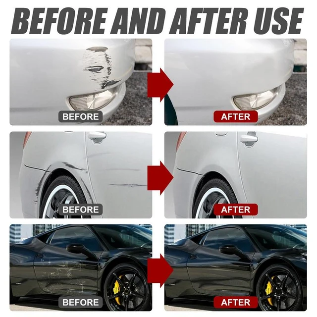 Espray para eliminar arañazos en blanco y negro, cera para reparar arañazos  profundos en el coche, pintura de pulido - AliExpress