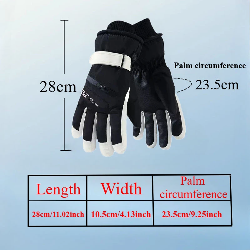 Winter Cycling Gloves Non Slip Touch Ski Gloves Snowboard Accessories Waterproof Pocket Warm Men's and Women's