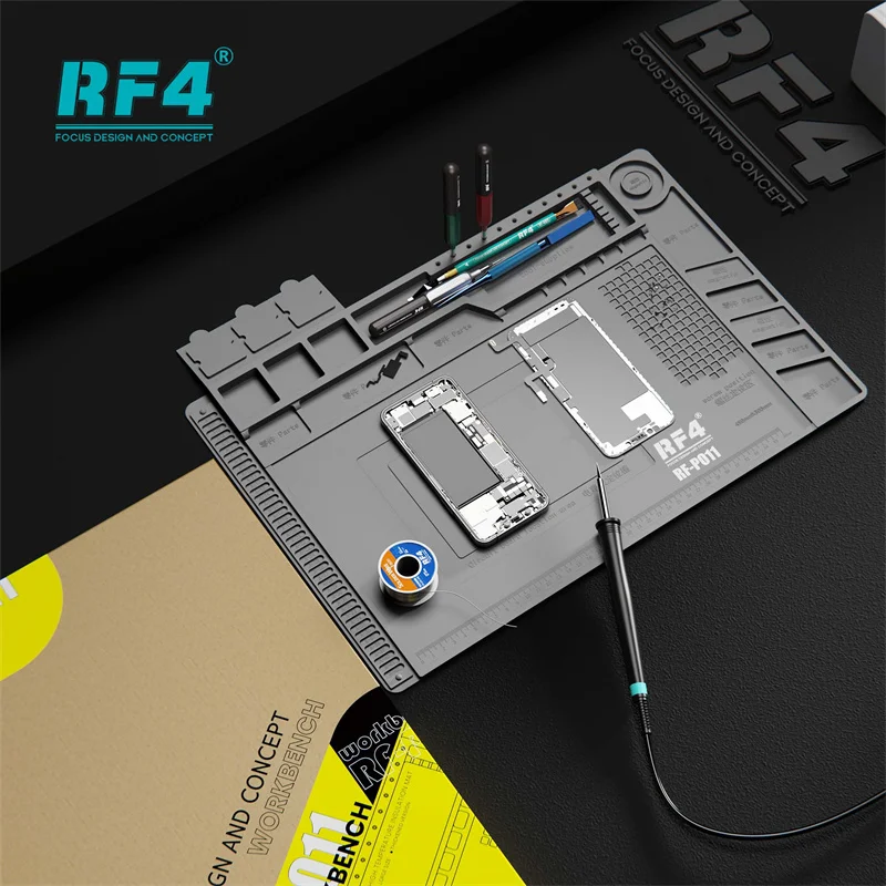 RF4 RF-PO11 정전기 방지 단열 패드, 휴대폰 마더보드 칩 IC 납땜 매트, 수리 도구 부품 보관