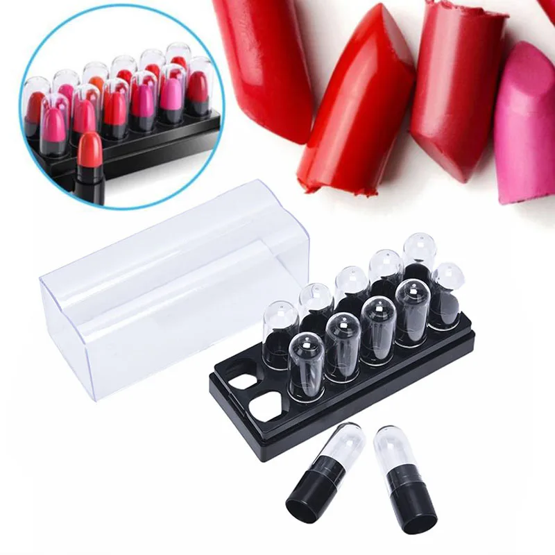 

12pcs/Set Empty Lipstick Tubes Lip Balm Container DIY Cosmetics Makeup Tools