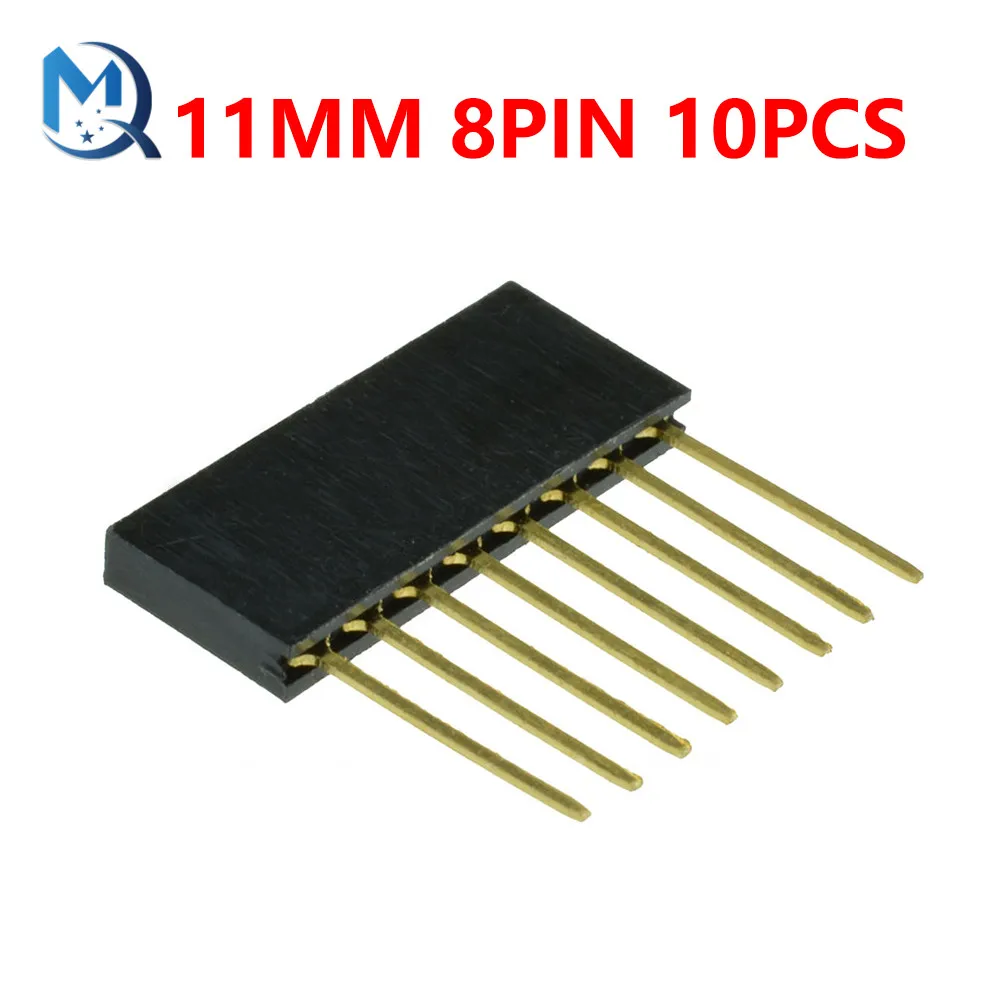 2.54mm Single Row Female Long pins 11mm PCB Board Pin Header socket ...