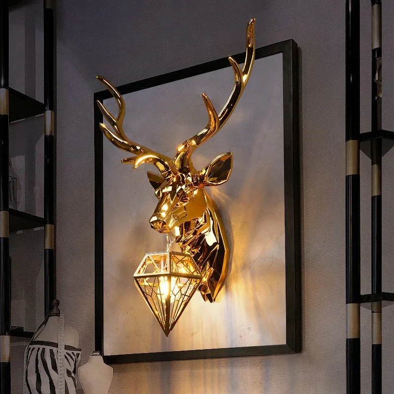 

Nordic Antler Wall Lamp Luxury Decoration Lighting Village Silver Gold Buckhorn Wall Light for Bedroom Restaurant Living Room