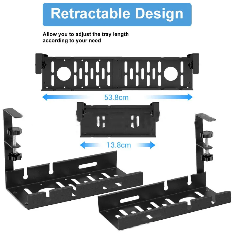 

Under Table Storage Rack Cable Management Tray Under Desk Socket Holder Wire Organizer Sorting Storage Slot Cable Shelf Basket