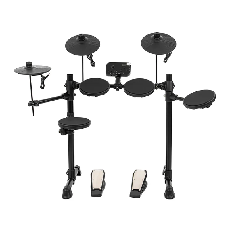 전자 드럼 세트 풀 실리콘 전자 드럼 키트, 180 톤, 타악기 음악, USB, MIDI, 헤드폰 인터페이스, 5 드럼, 3 심벌즈