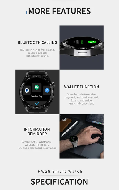 Reloj inteligente HW28 para hombre, pulsera con NFC, asistente de voz IA,  Bluetooth, rastreador de llamadas, Monitor de reproductor de música, pk,  Huawei GTR 3, GTS 2, nuevo, 2022 - AliExpress