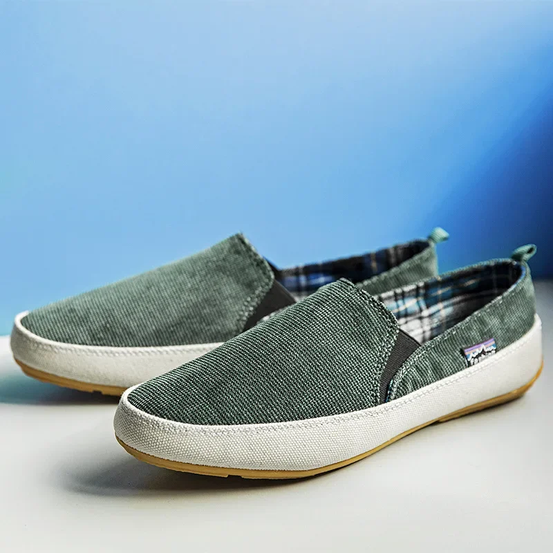 Summer Men's Loafers Classic Slip-ons Casual Shoes Canvas Shoes Breathable Men Sneakers Driving Shoes Flat Walking Sports Shoes 3