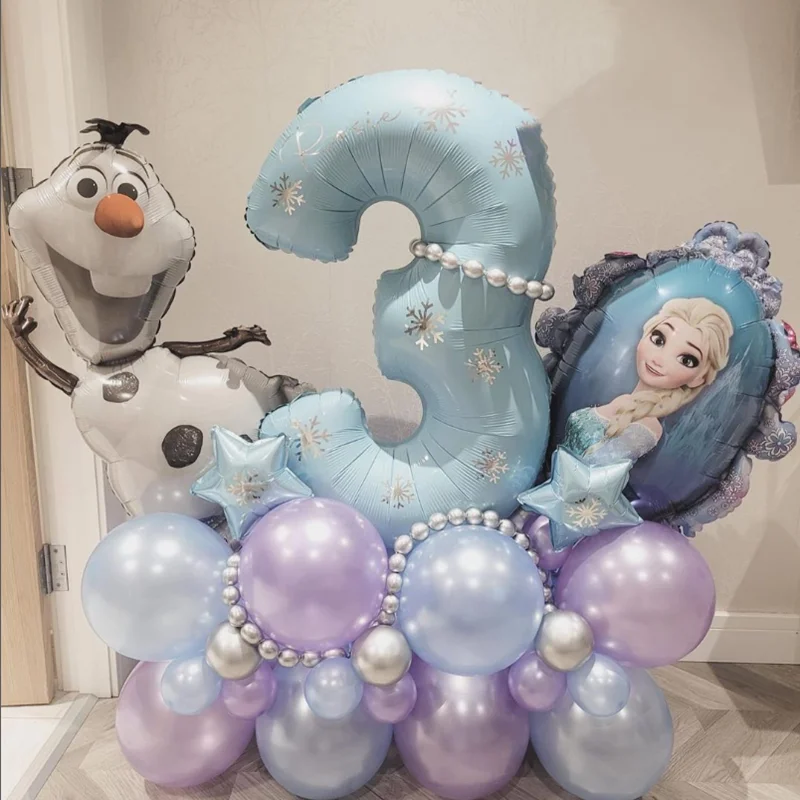 26Pcs/Set Disney Theme Frozen Party Princess Elsa Olaf Foil Balloons