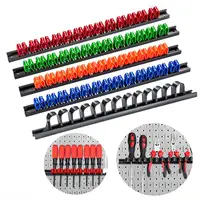 Wall Mount Screwdriver Wrench Plier Organizer ABS Rail Garage Tool Hanger Hardware Rack Holder Workshops Storage Clips Disp V1H2 1