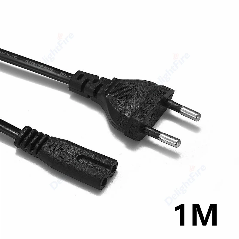 Universal EU/US Power Cable Cord - IEC C7 2-Pin AC Extension