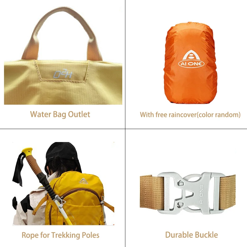 30L hiking backpack portable frame outdoor sport mountaineering backpack lightweight suspension travel climbing hiking bag men 5
