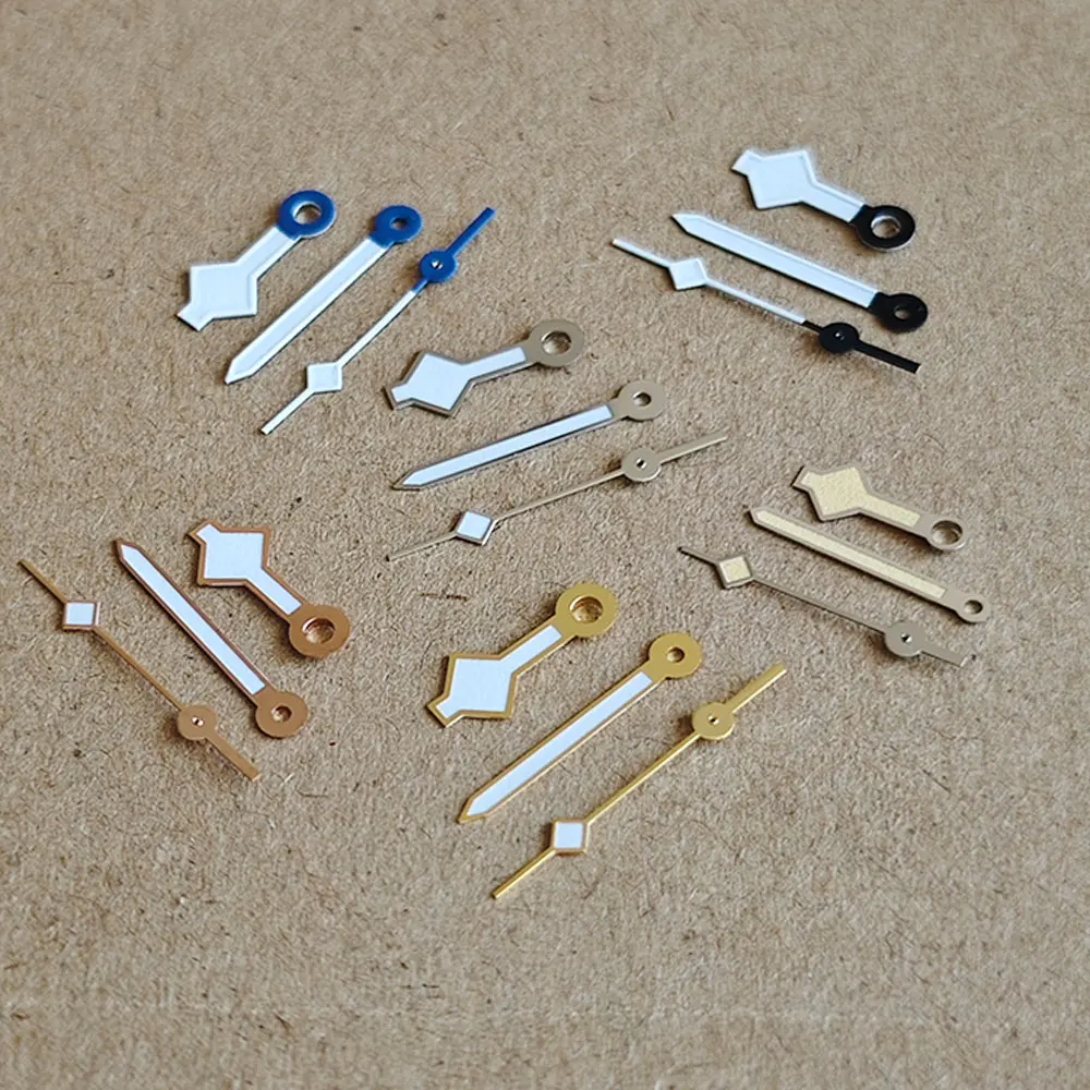 NH35 Watch Hands 8*12*13mm Snowflake Green Luminou Needle for NH35A NH36 4R 7S Movement Rose Gold White BLue Siver Pointers watch accessories