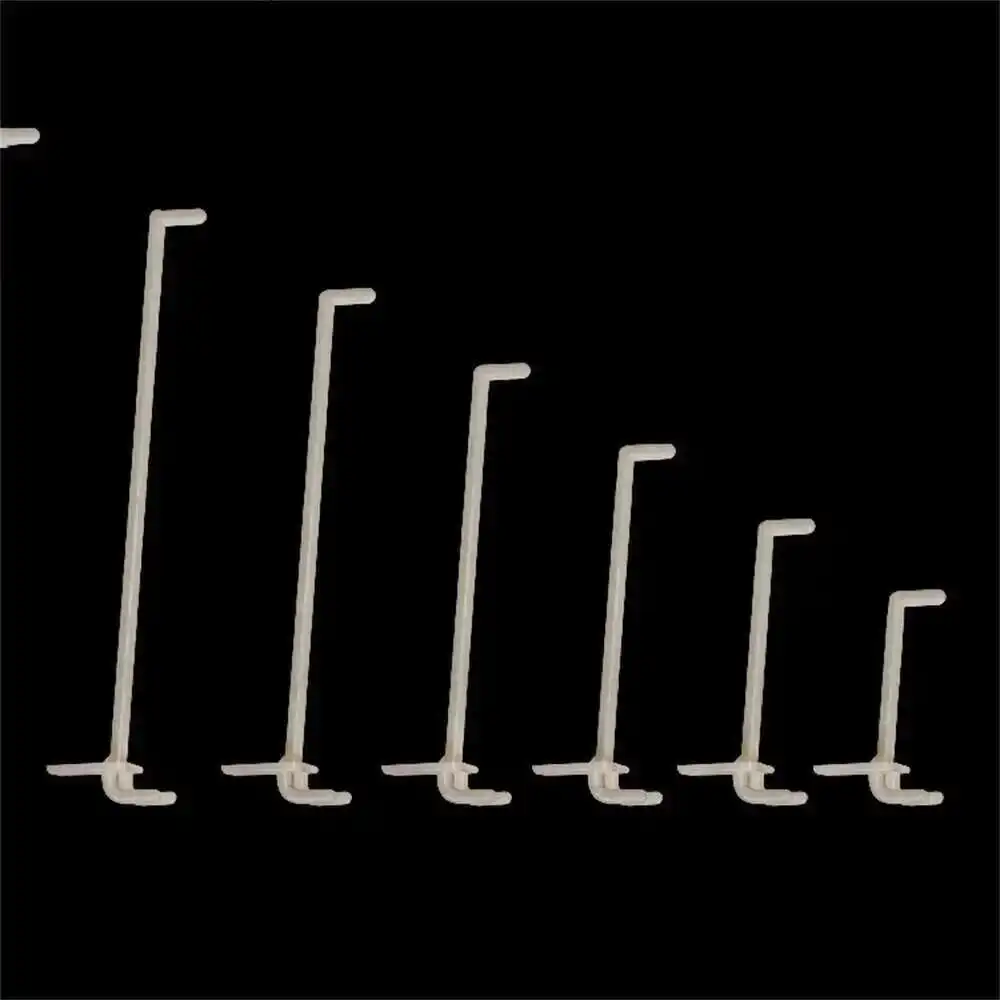Plastic Hanging Hole Card Pegboard Hook 20pcs For Paper Shelf Mounting