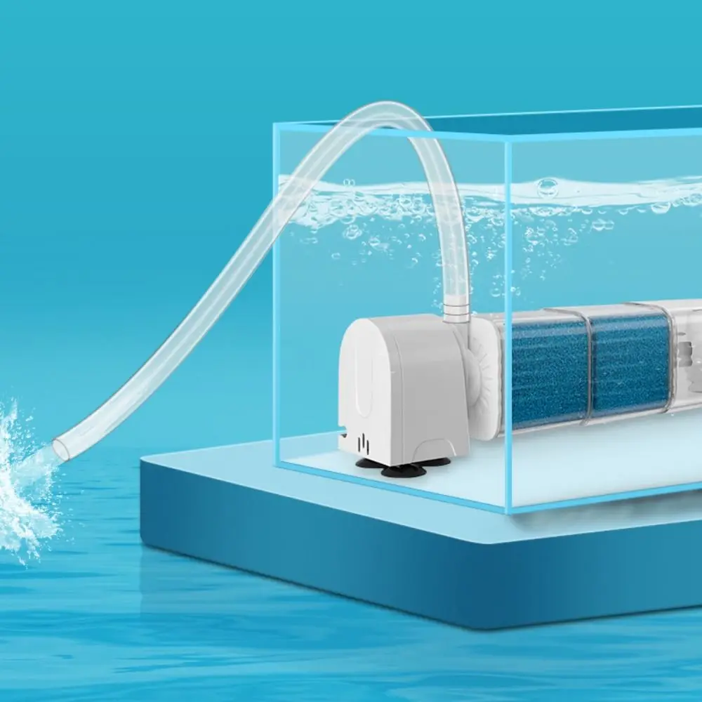 Mute Fish Tank Submersible Filter Plastic Built-in Filter Water Purification Removable Water Circulation Pump Suction Toilet 3