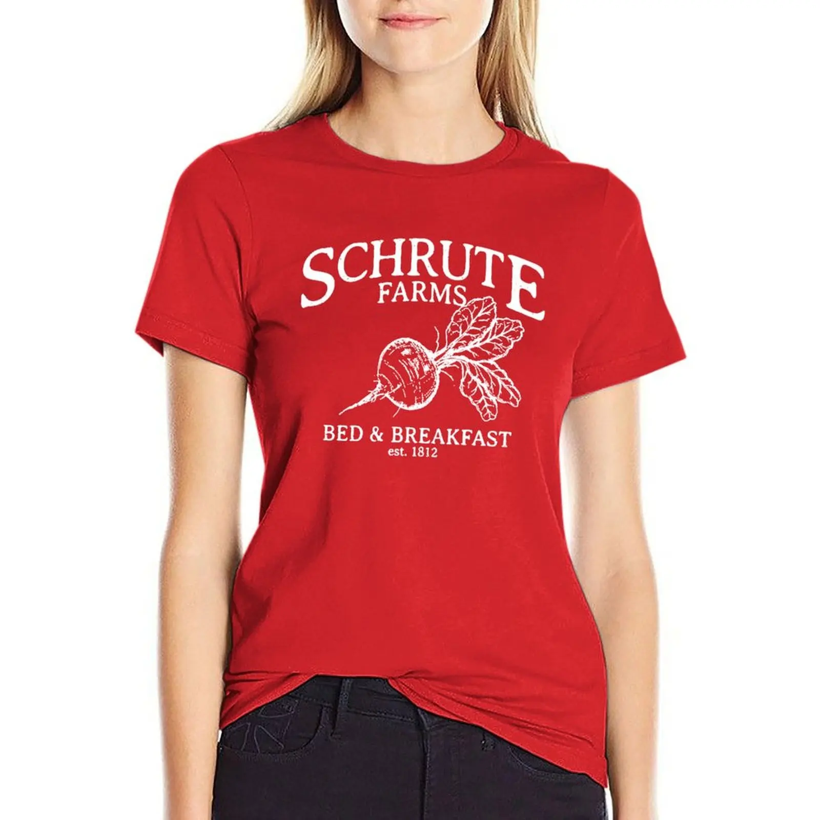 

The Office Schrute Farms T-Shirt t shirt Women tops Women t-shirts for Women graphic tees white t-shirts for