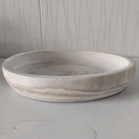 Modern Organic Wooden Large Decorative Bowl for Key, Fruit, Coffee Table, Centerpiece Bowl, Rustic Home Decor, Farmhouse 1