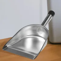 Stainless Steel Thickened Dustpan Handheld Garbage Home Cleaning Tools Metal Kitchen Practical Sturdy Multipurpose 1