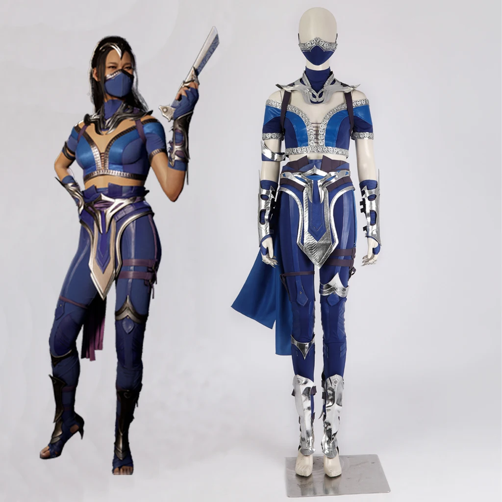Sterbliche-Kombat-1-Kitana-Cosplay-Kost-m-Tops-Hosen-Maske-komplettes ...