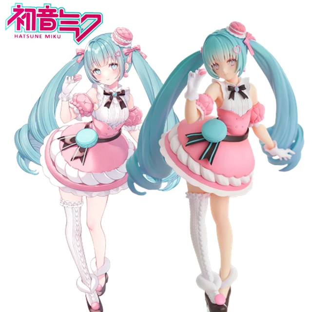 21cm Hatsune Miku Anime Figure Sweet Macarons Beautiful Anime Girl